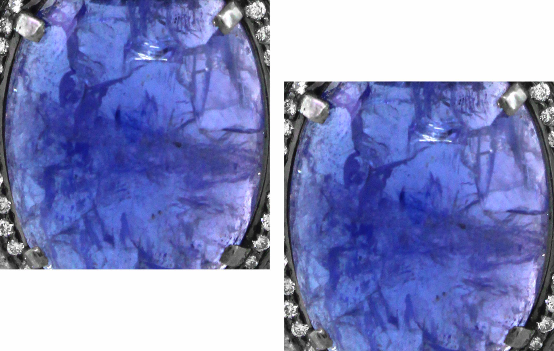Oval Cut 26.72 carats of Tanzanite Stud Earrings For Sale