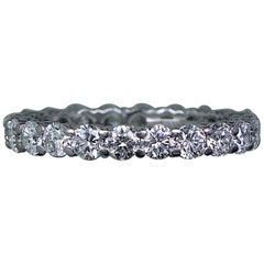 26724 Tiffany & Co Forever Platinum 1.80ct Diamond 3mm Eternity Wedding Band 6