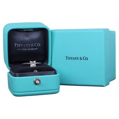 26735 Tiffany & Co Platinum 0.95ct G VVS1 Princess Diamond Engagement Ring