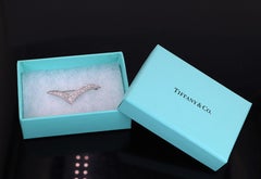 26772 Vintage Tiffany Co 1.20ct Platinum Pave Set Diamond Seagull V Pin Brooch