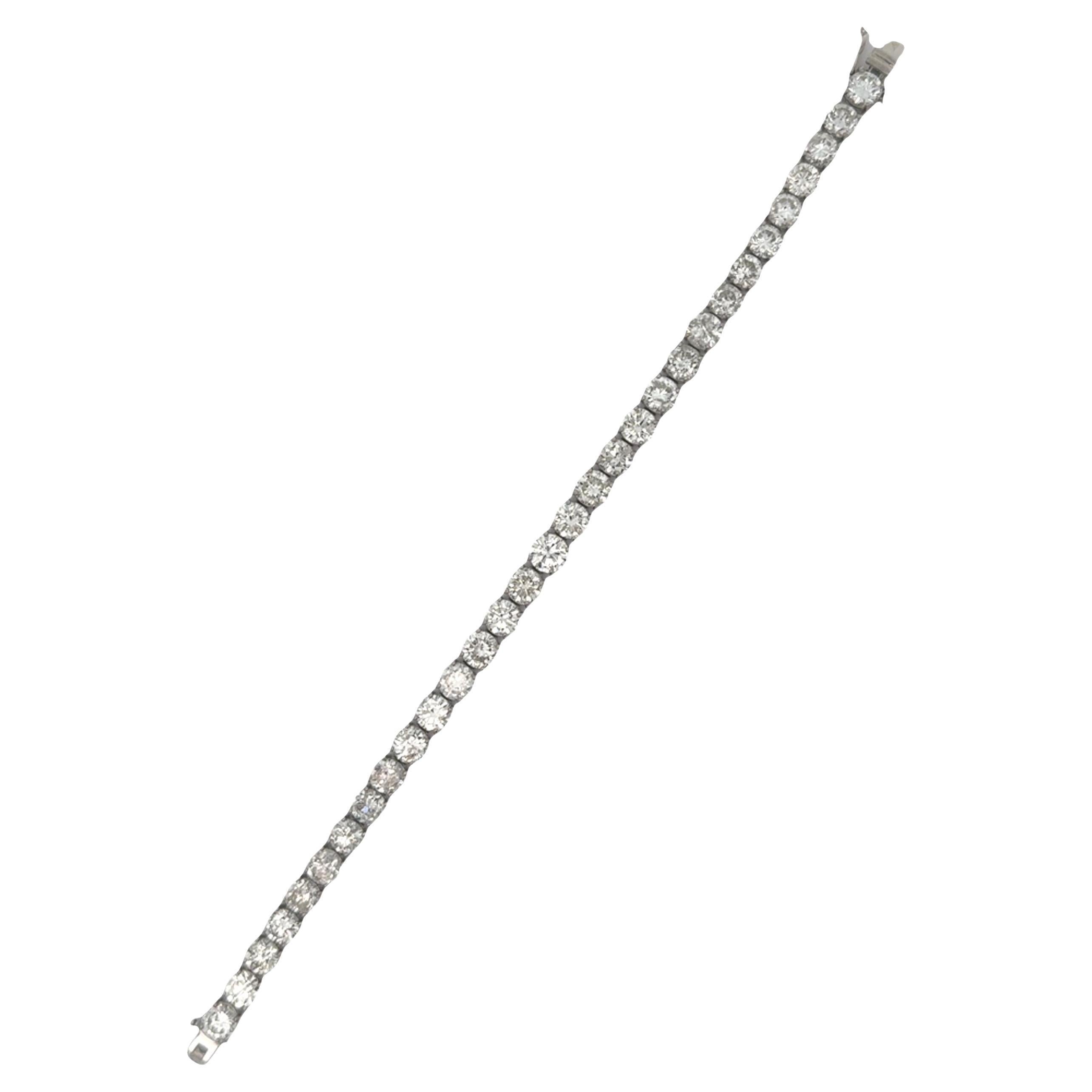 Bracciale tennis in platino con diamante da 26,78 carati