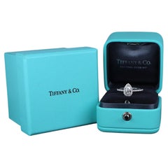 26782 Tiffany & Co Pear Diamond Platinum Soleste 0.67ct G VS1 Engagement Ring