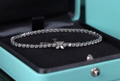 26790 Tiffany & Co Victoria Platinum Marquise Round Diamond Tennis Bracelet 7"