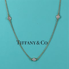 26795 Tiffany & Co Peretti 18k Yellow Gold 0.30ct Diamond By The Yard Necklace