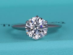 26797 Tiffany & Co 2.02ct Platinum I VS1 Round Diamond Engagement Ring