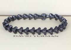 26799 David Yurman Armory 9.5mm Titanium 5.25ct Pave Black Diamond Bracelet