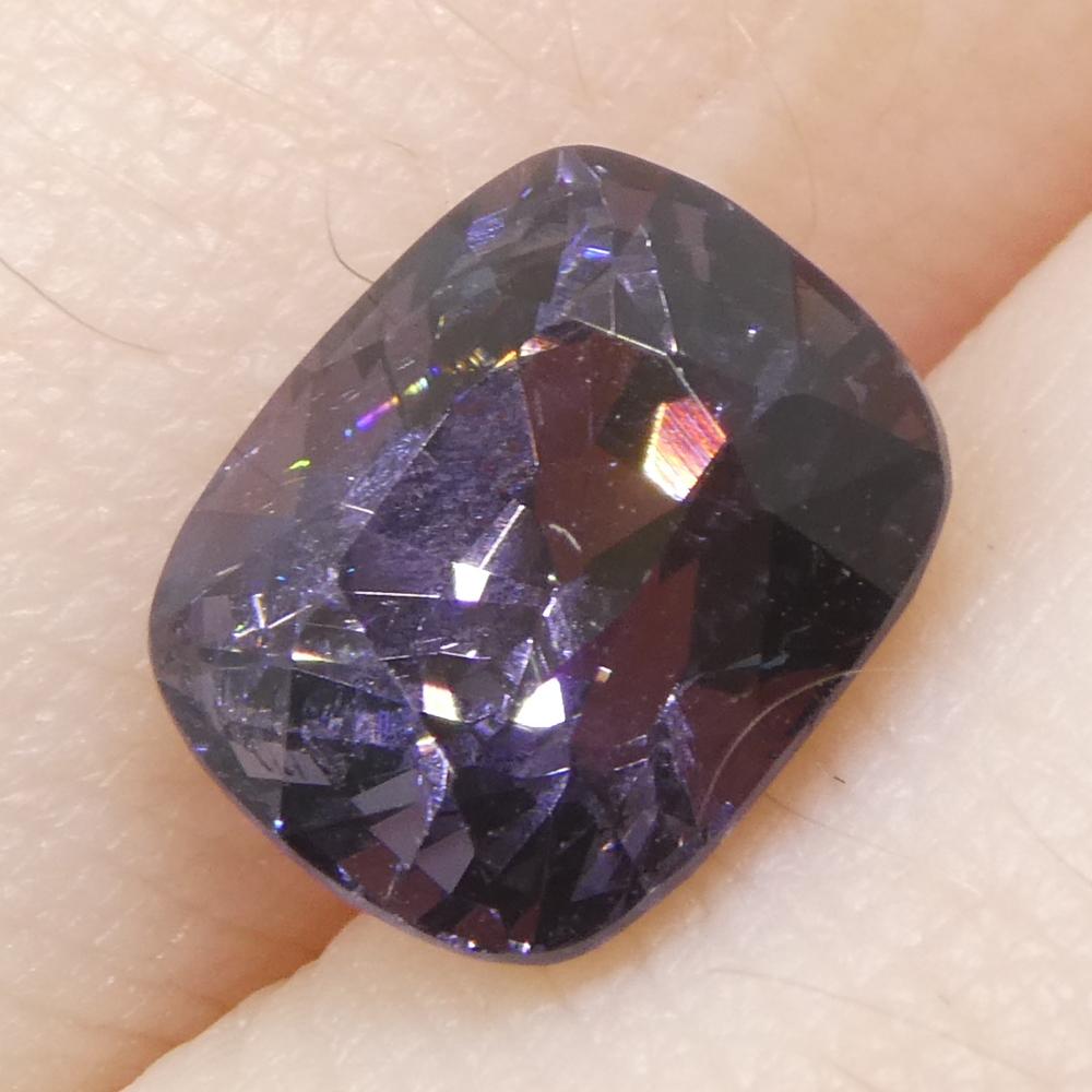 2,67ct Spinello viola a cuscino dalla Birmania non riscaldato in vendita 8