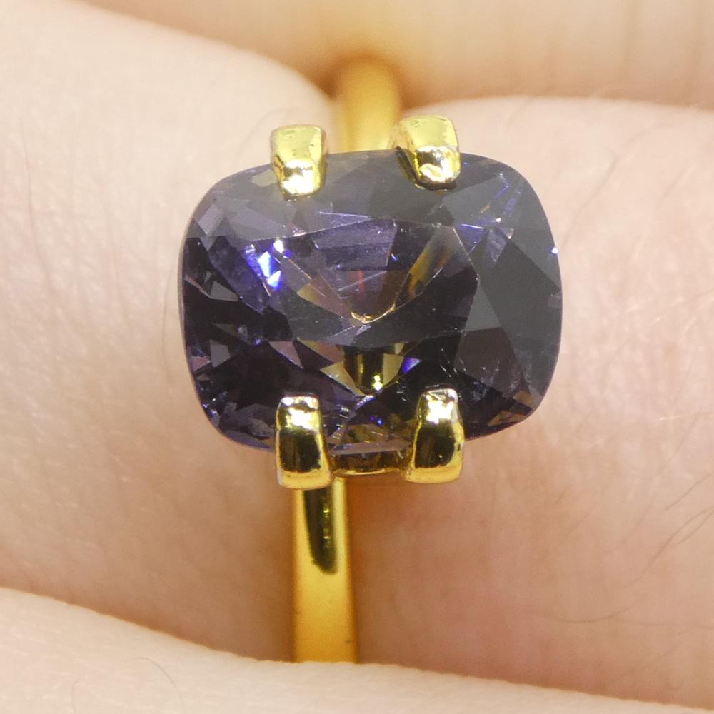 2,67ct Spinello viola a cuscino dalla Birmania non riscaldato in vendita 9