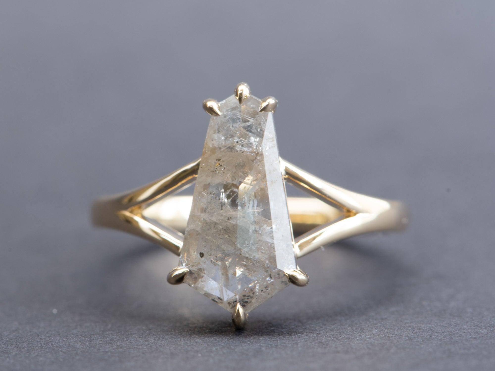 solid diamond ring no metal
