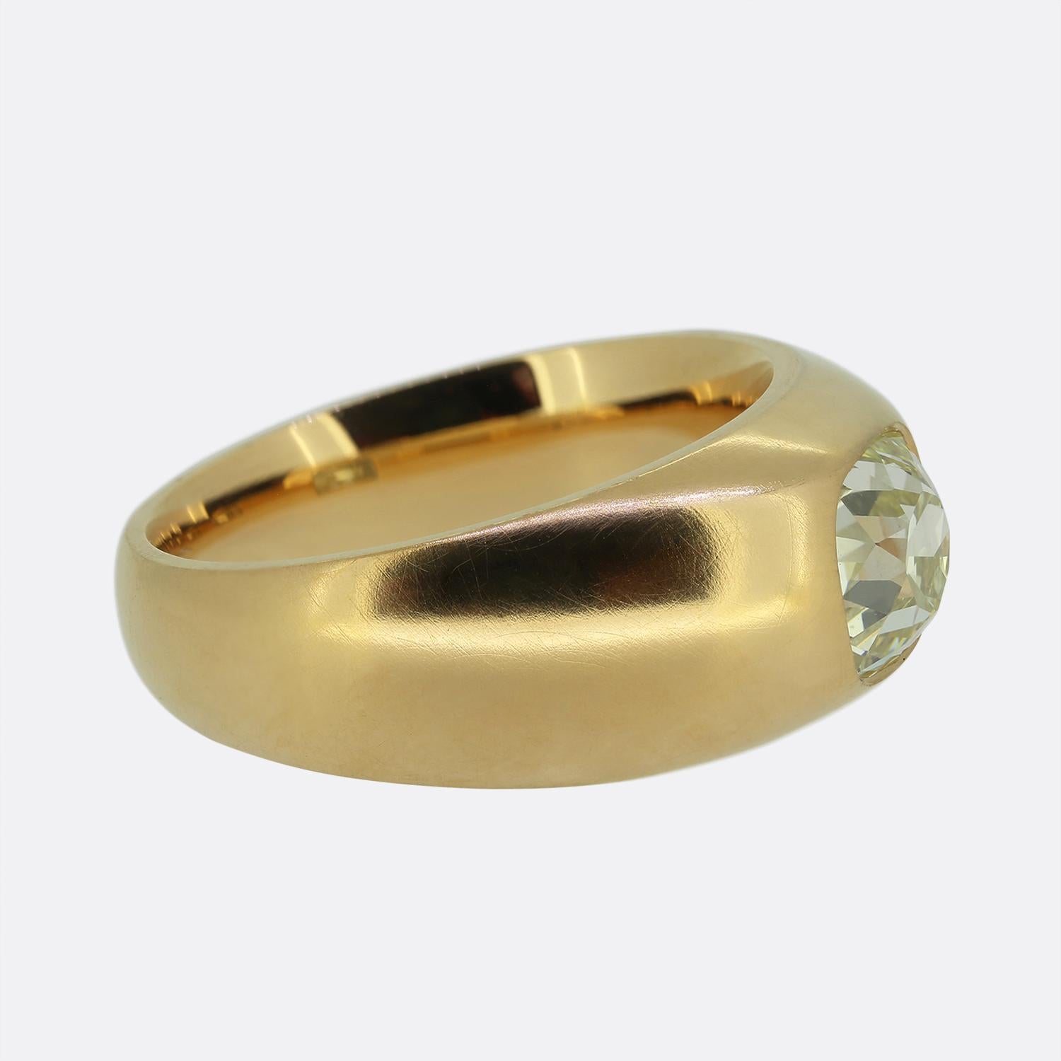 Taille vieille mine 2.68 Carat Old Cut Diamond Single Stone Ring (bague à une pierre) en vente