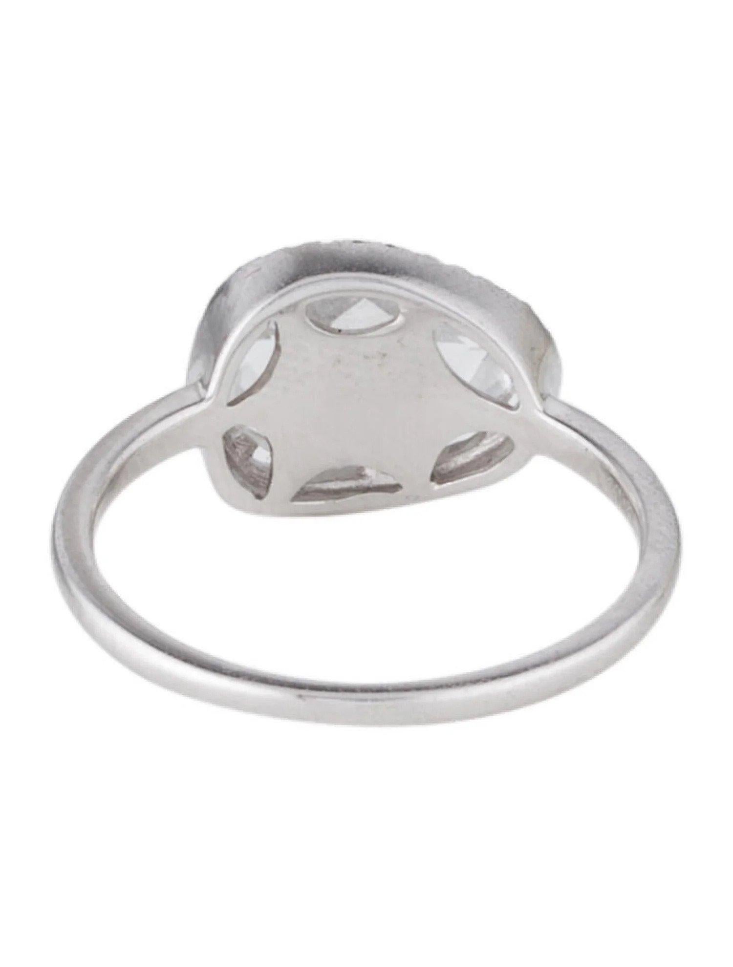 2,68 Karat Weißer Topas & Diamant Weißgold Ring im Zustand „Neu“ im Angebot in Great Neck, NY