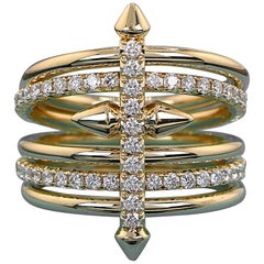 26811 Tiffany & Co. Men's Titan Pharrell Williams 18k Gold Diamond Band Ring 11