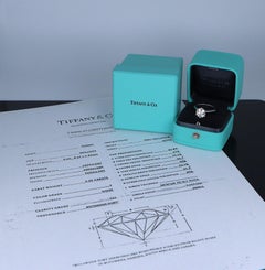 26846 Tiffany & Co. Anello di fidanzamento con diamante solitario rotondo da 2,50 I VS1 in platino 6