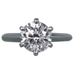 26846 Tiffany & Co. Anello di fidanzamento con diamante solitario rotondo da 2,50 I VS1 in platino 6