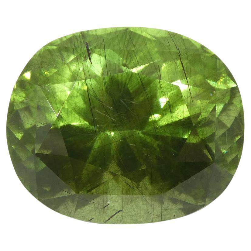 26.84 Carat Oval Yellowish Green Peridot GIA Certified