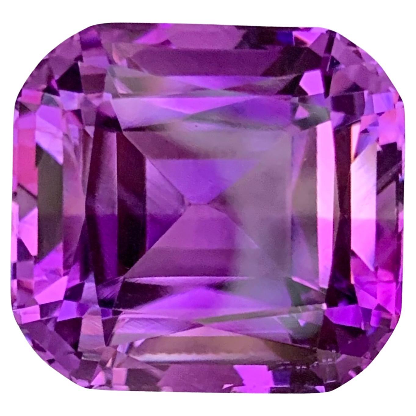 26.85 Carat Natural Loose Amethyst Cushion Cut Gemstone