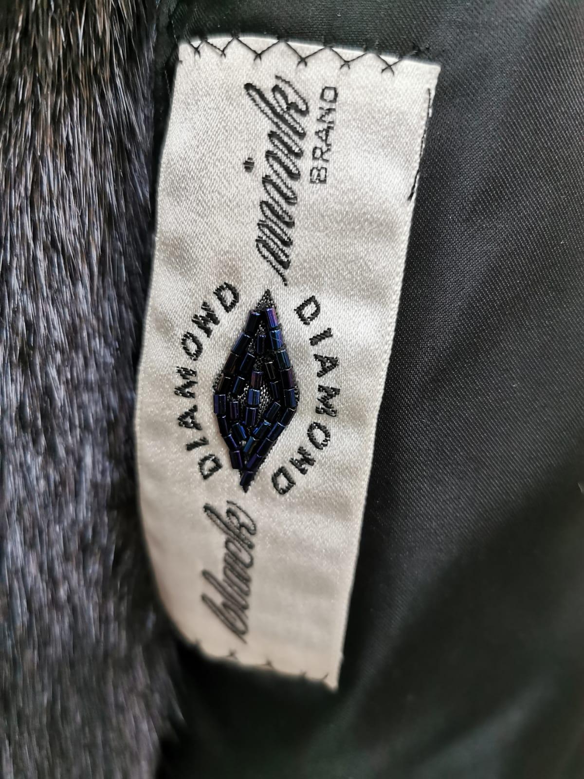 269  black diamond mink fur coat size 10 For Sale 2