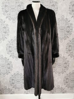 269  black diamond mink fur coat size 10