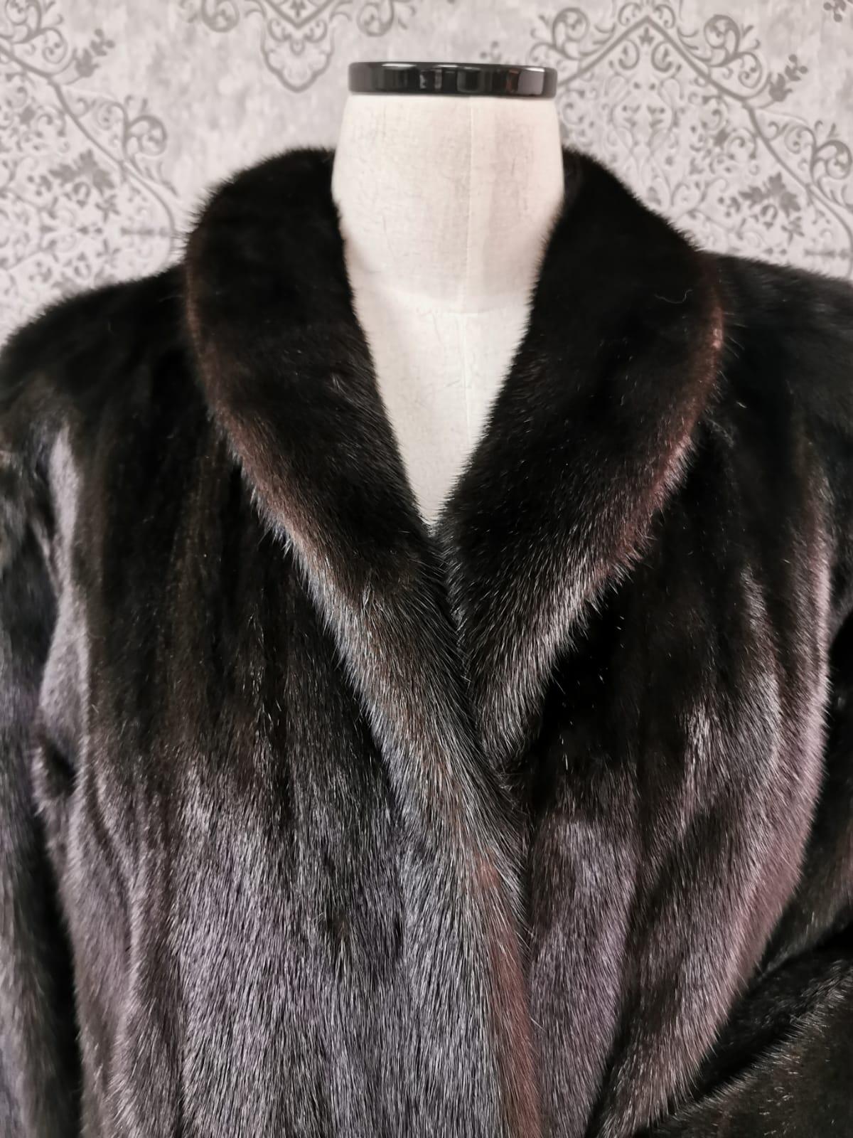 black diamond fur coat