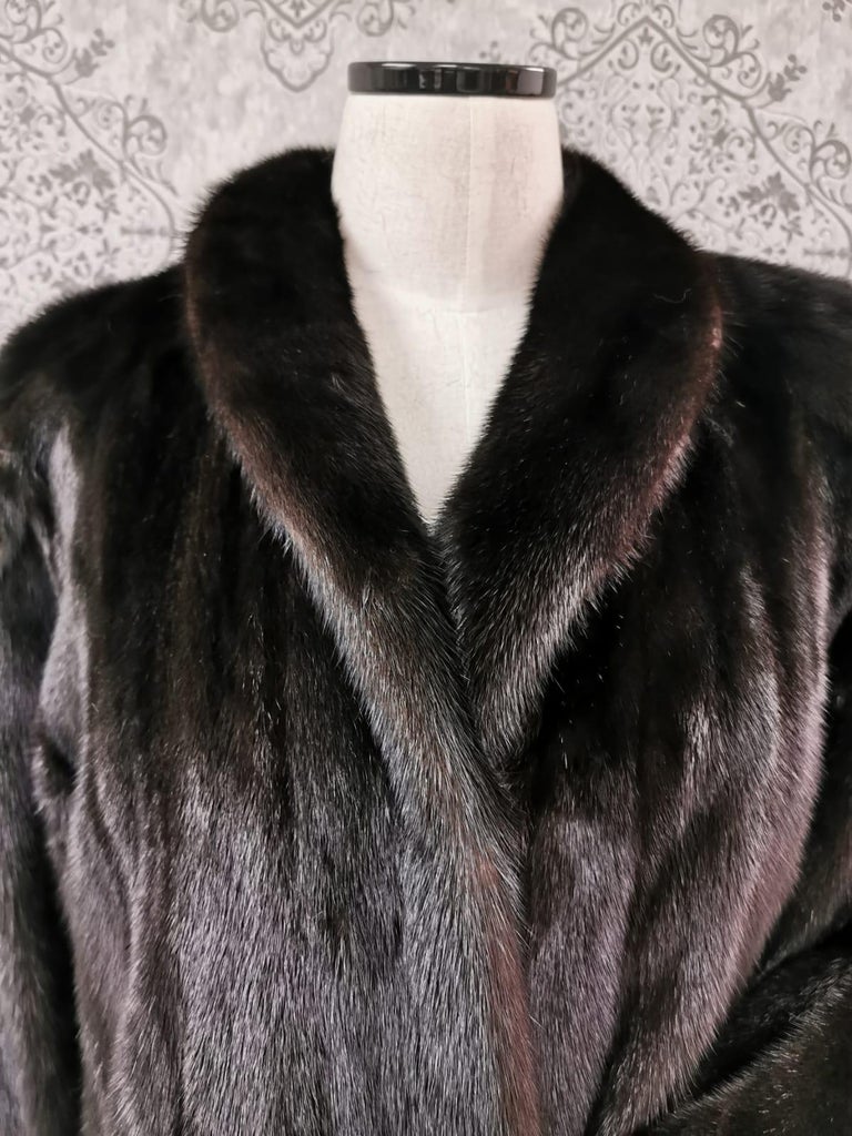 269 black diamond mink fur coat size 10 For Sale at 1stDibs | black ...