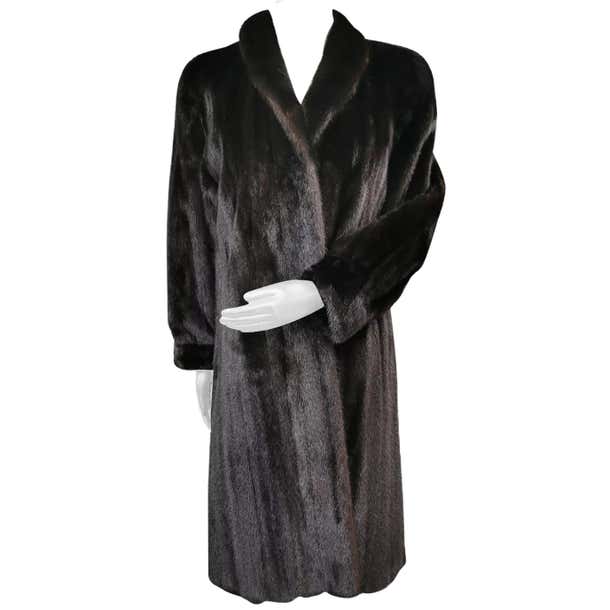 269 black diamond mink fur coat size 10 For Sale at 1stDibs