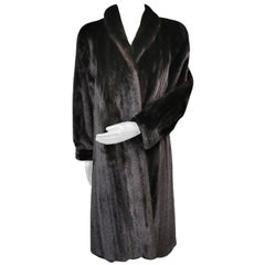 269  black diamond mink fur coat size 10