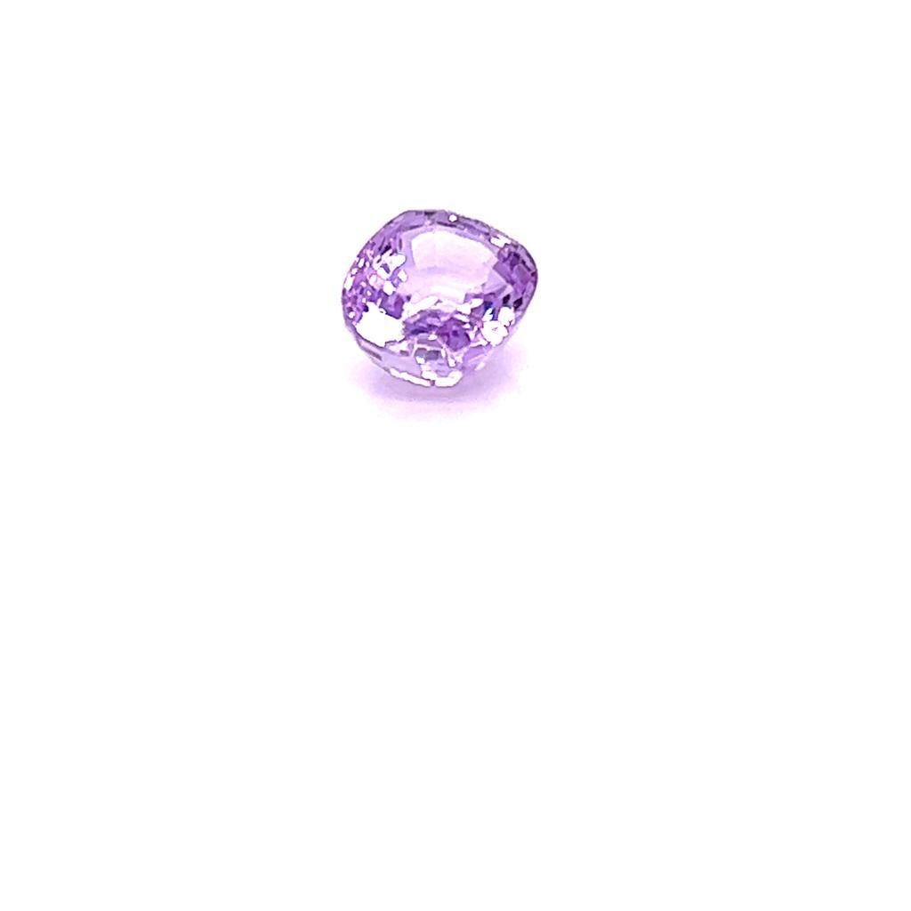 Cushion Cut 2.69 Carat Cushion cut Purple Sapphire For Sale