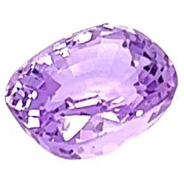 Saphir violet de 2,69 carats à taille coussin