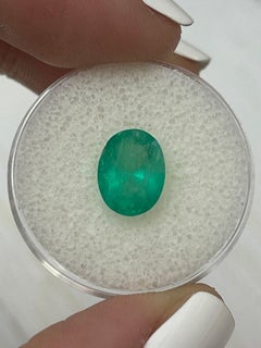 2.69 Carat Green Oval-Cut Colombian Emerald – May Birthstone Gem