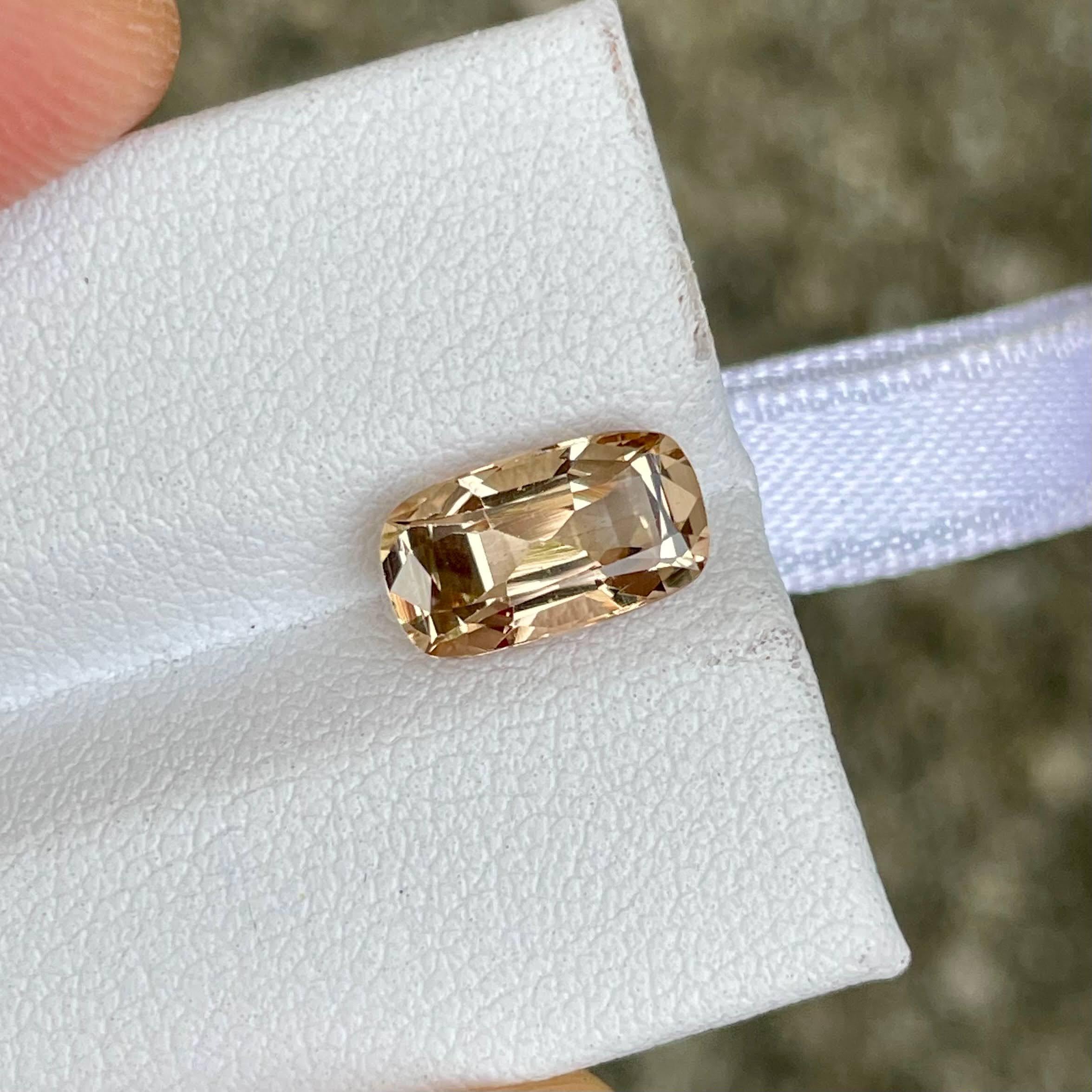 Modern 2.69 carats Imperial Topaz Stone Cushion Cut Natural Pakistani Gemstone