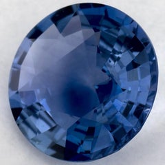 2.69 Ct Blue Sapphire Round Loose Gemstone