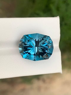 26.90 Carat Natural Loose London Blue Color Topaz Cushion Cut African Gemstone