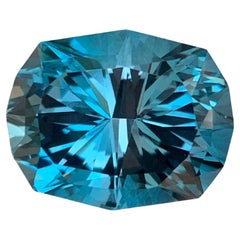 26.90 Carat Natural Loose London Blue Color Topaz Cushion Cut African Gemstone