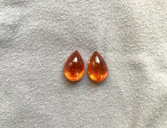 26.90 Carats Fanta Spessartite Garnet Pear 2 Pieces Top Quality Natural Gemstone