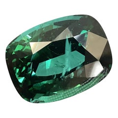 26.95 Carats Indicolite Tourmaline Cushion Faceted Cut Stone Natural Gemstone