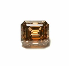 2.69ct Natural Loose Fancy Yellow Brown Diamond Emerald Asscher Cut GIA Argyle