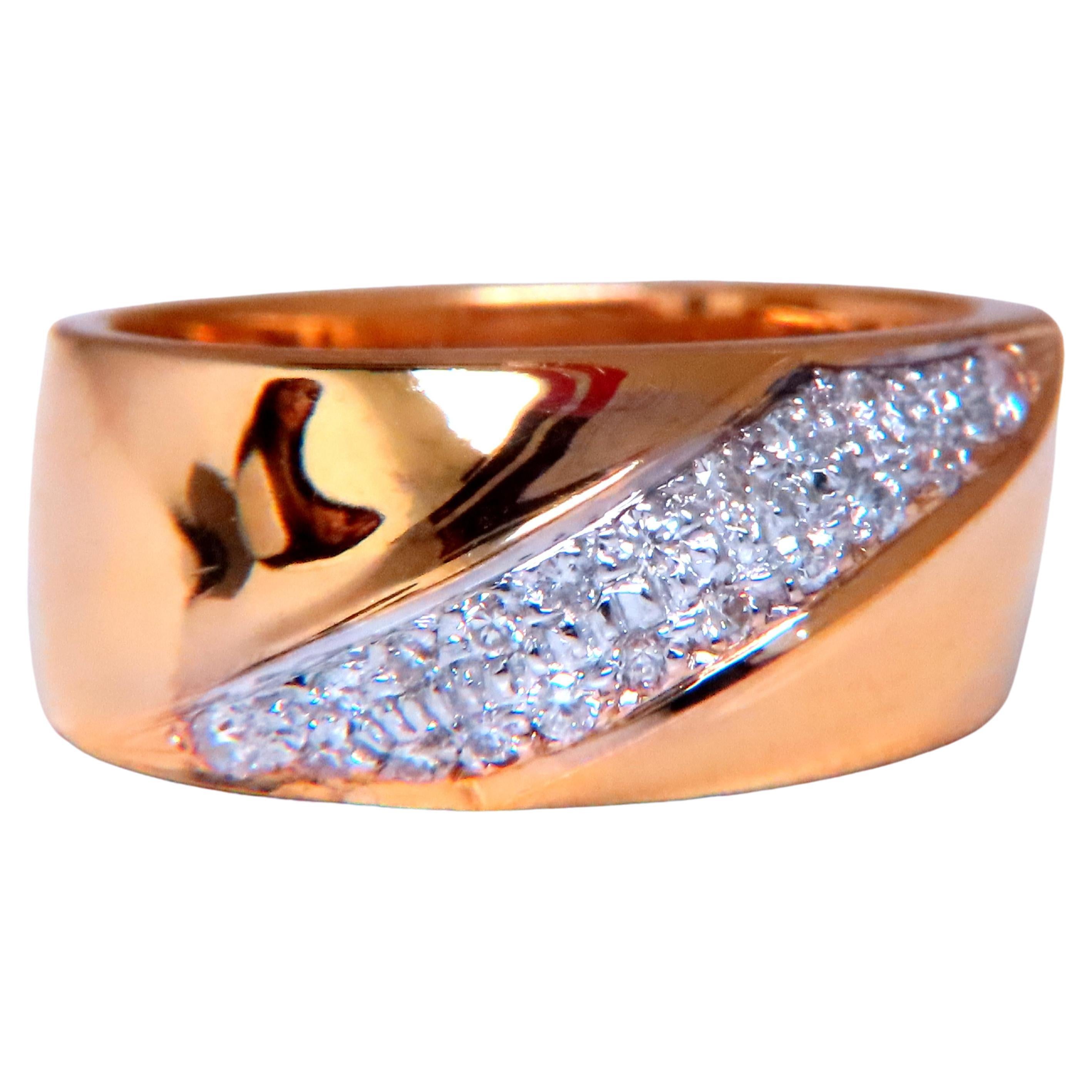 .26ct natural diamond slant band ring 14kt gold 12421