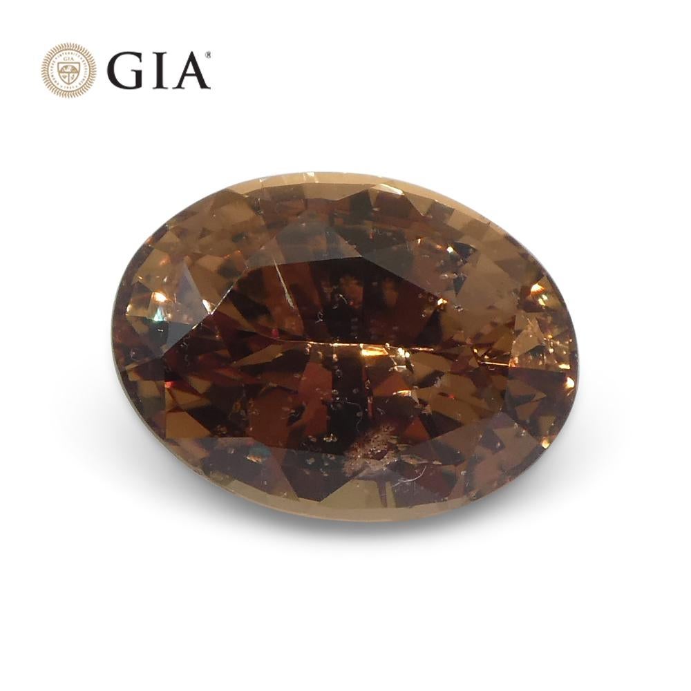 Women's or Men's 2.6ct Oval Brownish Pink Sapphire GIA Certified East Africa Unheated For Sale