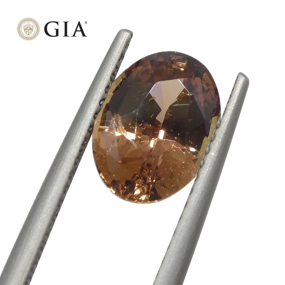 2.6ct Oval Brownish Pink Sapphire GIA Certified East Africa Unheated For Sale 1