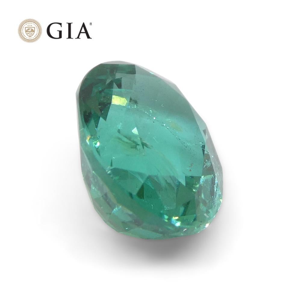 2.6ct Oval Green Emerald GIA Certified Zambia For Sale 5