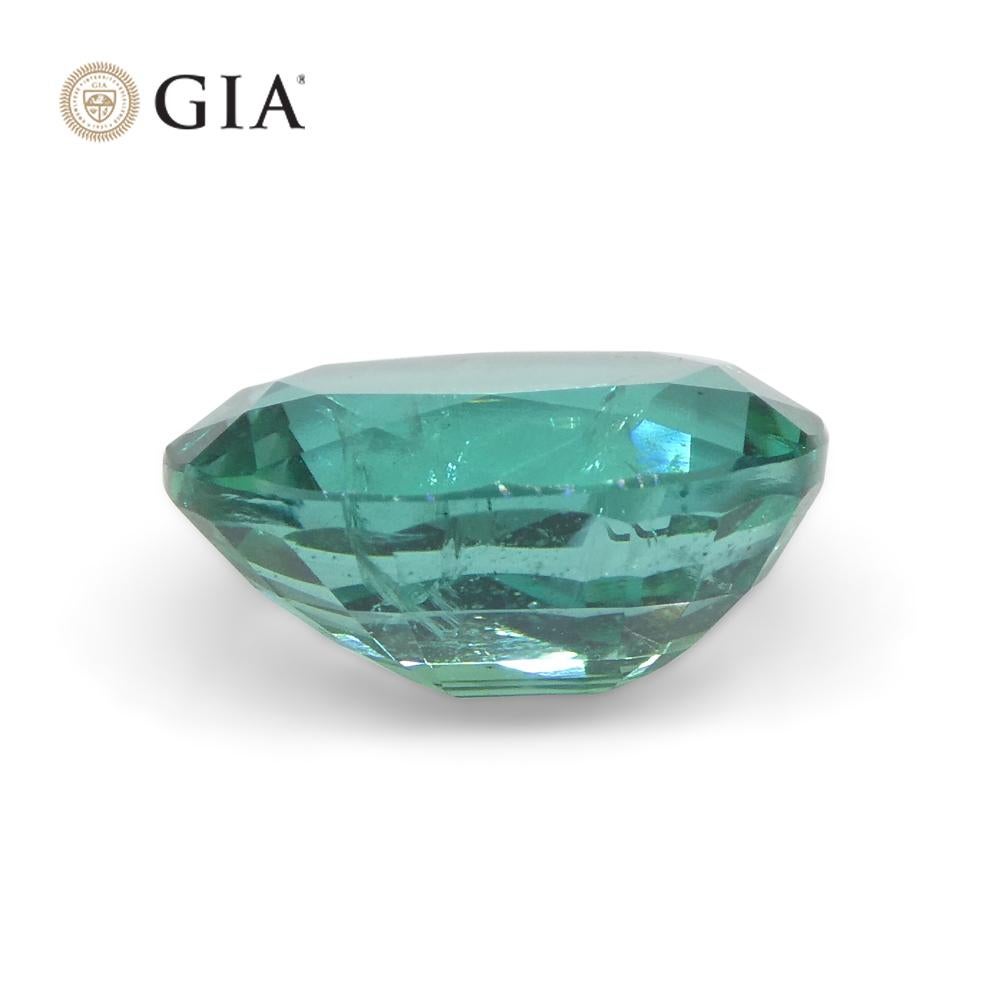 2.6ct Oval Green Emerald GIA Certified Zambia For Sale 6