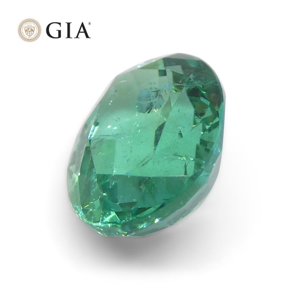 2.6ct Oval Green Emerald GIA Certified Zambia For Sale 7