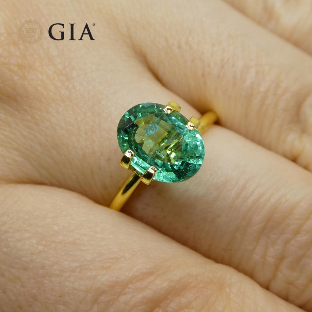 
This is a stunning GIA Certified Emerald


The GIA report reads as follows:

GIA Report Number: 2221997518
Shape: Oval
Cutting Style:
Cutting Style: Crown: Brilliant Cut
Cutting Style: Pavilion: Step Cut
Transparency: Transparent
Color: