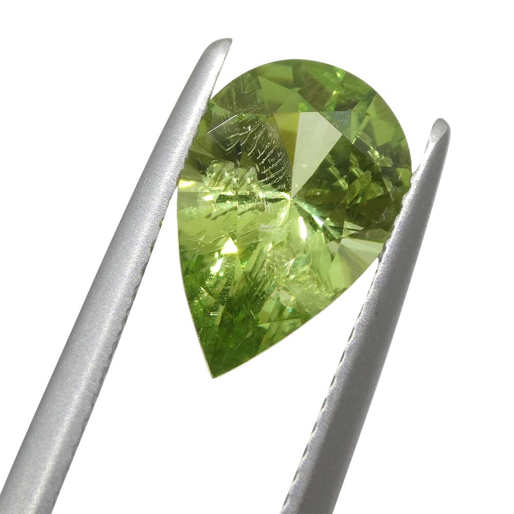 2.6ct Pear Green Mint Garnet from Tanzania For Sale 6