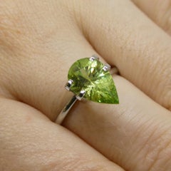 2.6ct Pear Green Merelani Mint Tsavorite Garnet from Tanzania