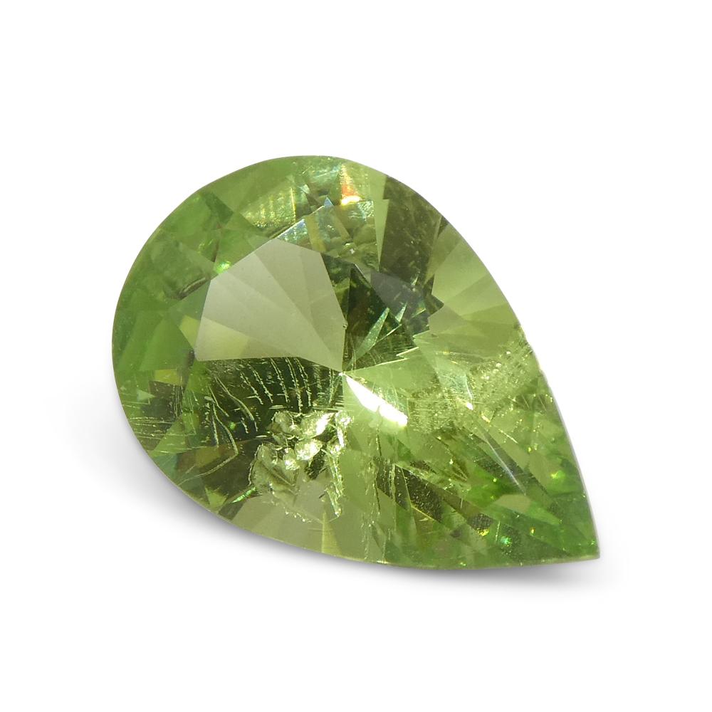 2.6carat Pear Green Mint Garnet from Tanzania For Sale 1