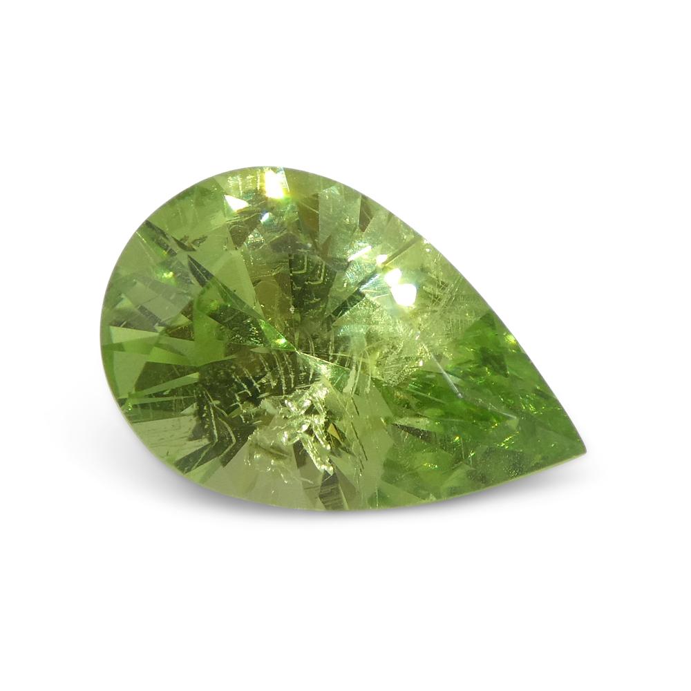 2.6ct Pear Green Mint Garnet from Tanzania For Sale 3