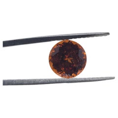 Vintage 2.6 Carat Spessartine Orange Garnet 5mm Round Faceted Cut - Single Loose Stone