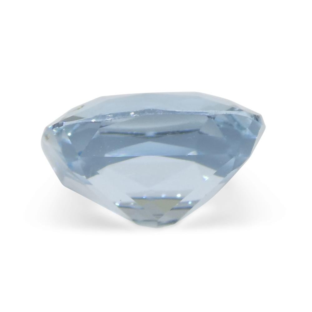 2.6ct Square Cushion Blue Aquamarine from Brazil For Sale 7