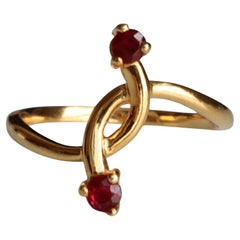 2.6mm Bague en rubis non chauffé de Birmanie de couleur sang de pigeon (Bague en rubis de Birmanie)